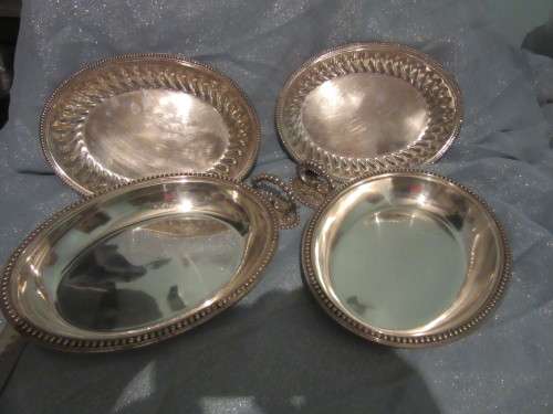Extra FIne ;  Matching  set 2 silver plate entree covered dishes