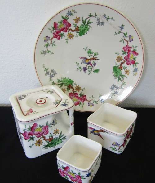 Cunard Steam ship Souvenir items - Mini tea set  - with full provenance stamps ( Nautical History)