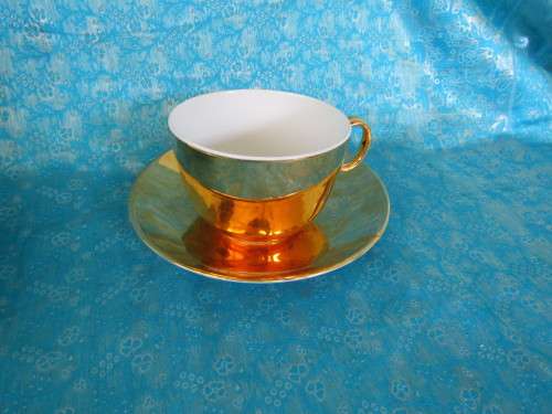 Royal Worcester Gold Tea Duo