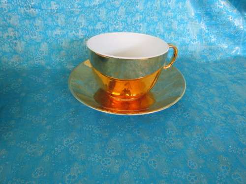 Royal Worcester Gold Tea Duo