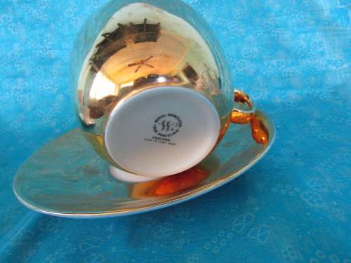 Royal Worcester Gold Tea Duo