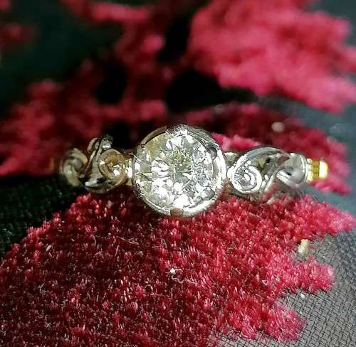 A Lovely Vintage Diamond and Gold Engagement Ring