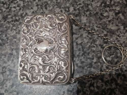Lovely Little Embossed Sterling Opera Purse