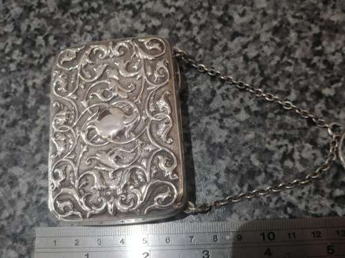 Lovely Little Embossed Sterling Opera Purse