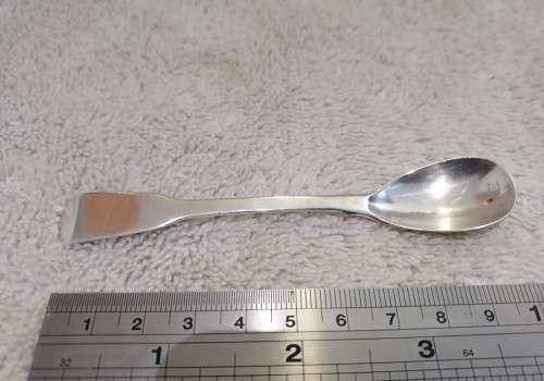 AN Irish Georgian Fiddle back Mustard Spoon