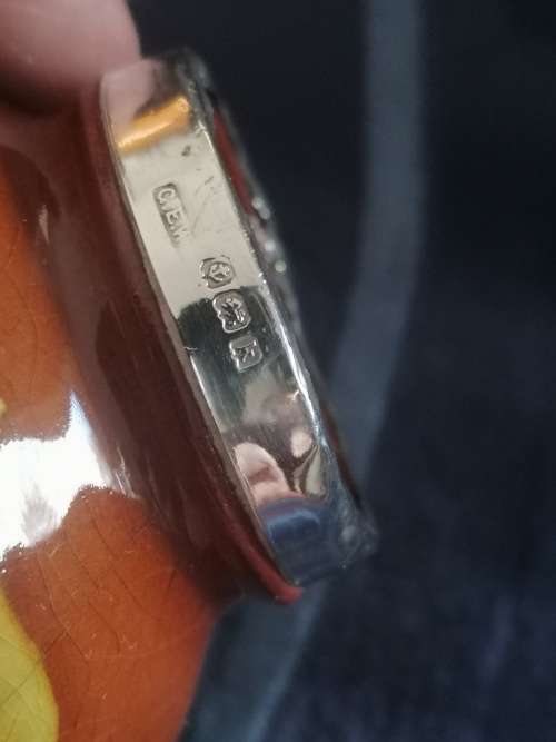 A Small doulton Dickensware Sam Weller Silver collared Pot