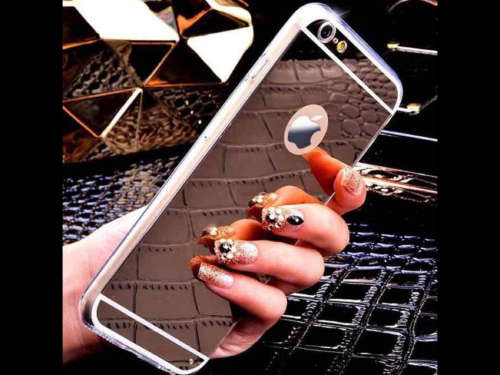 Electroplating Mirror TPU Protective Case for iPhone 6 & 6s(Pink