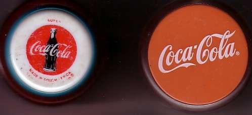 Old Coca Cola yo-yo, left on scan. 57mm.