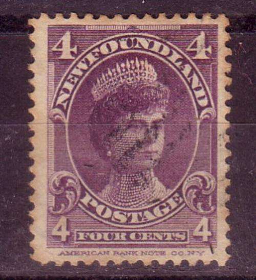Newfoundland, 4c Queen stamp, used