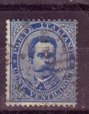 Italy, venticinque 20c early stamp, used