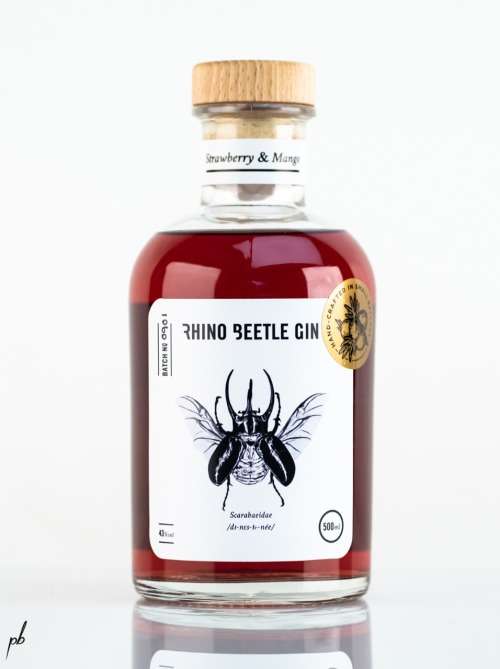 Rhino Beetle Gin 500ml - Strawberry & Mango