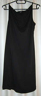 Vintage Black Slip Dress with Cowl Neckline