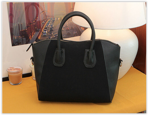 Leather handbag smiley shoulder woman bag in 4 lovely colours