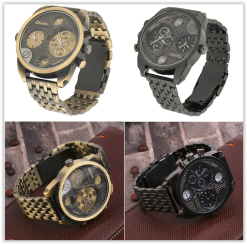 Oulm Brand Relogio Masculino Men Full Steel Watches Quartz Male Clock Men Luxury Brand Army Military
