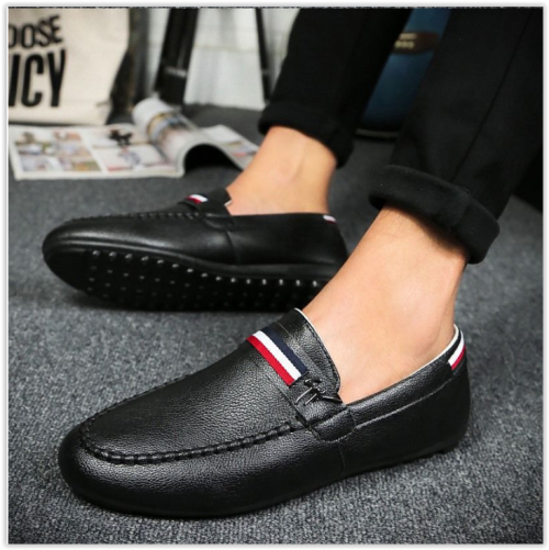 Men Shoes Leather Casual Shoes ClassicMale Loafers CRAZY 370