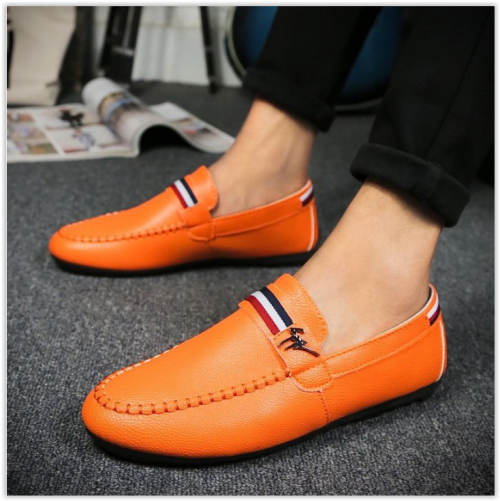 Men Shoes Leather Casual Shoes ClassicMale Loafers CRAZY 370