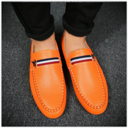 Men Shoes Leather Casual Shoes ClassicMale Loafers CRAZY 370