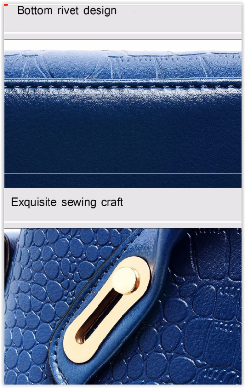 Leather Bags 3 Sets (HANDBAG - MESSENGER - PRURSE)  Shoulder Bag PU Leather ladies