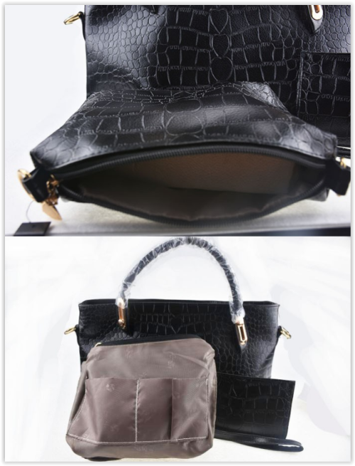 Leather Bags 3 Sets (HANDBAG - MESSENGER - PRURSE)  Shoulder Bag PU Leather ladies