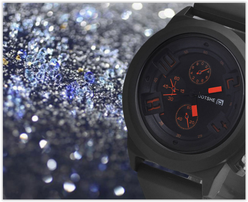 Men Watches Decorative 3 Eyes Dials CRAZY R200 Free shipping!!