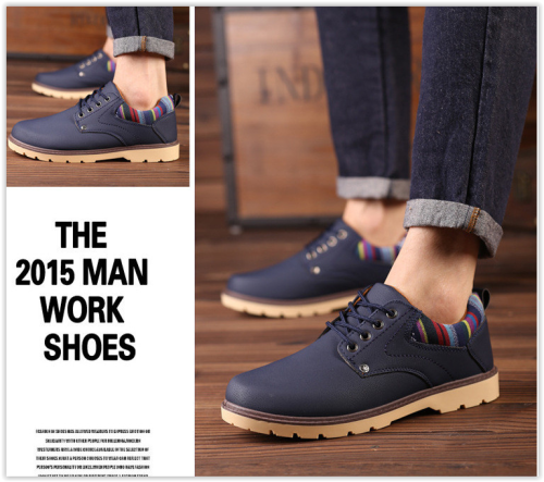Men Shoes Business Brown Blue Colour Shoes Lace up Flats  free shipping Craze R330