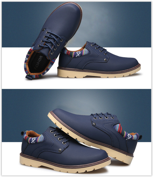 Men Shoes Business Brown Blue Colour Shoes Lace up Flats  free shipping Craze R330