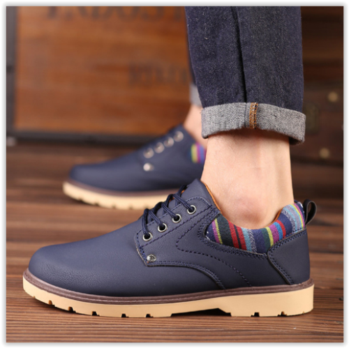 Men Shoes Business Brown Blue Colour Shoes Lace up Flats  free shipping Craze R330