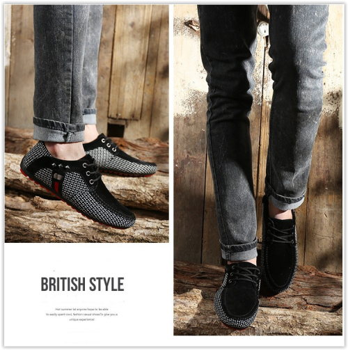 Limited Time Offer Men Breathable Lace Up Shoes Business Fashion Flats Crazy R350