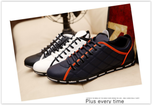 Men Casual PU Leather Flat Shoes Sport Shoes Loafers Walking Shoes Crazy R330