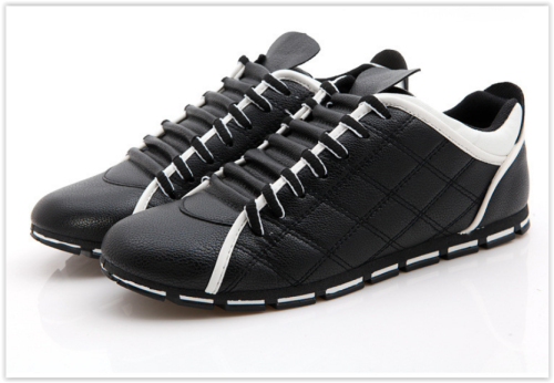 Men Casual PU Leather Flat Shoes Sport Shoes Loafers Walking Shoes Crazy R330