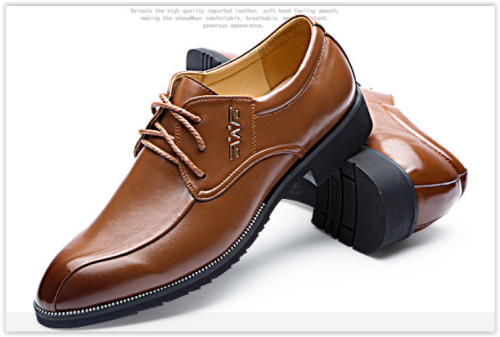 Men PU Leather Casual Shoes Classic Male Oxford Wedding Shoes CRAZY 400