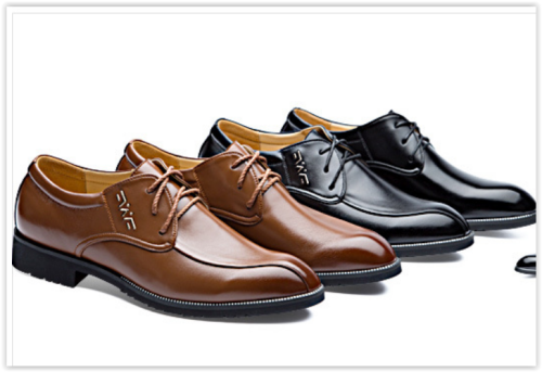 Men PU Leather Casual Shoes Classic Male Oxford Wedding Shoes CRAZY 400