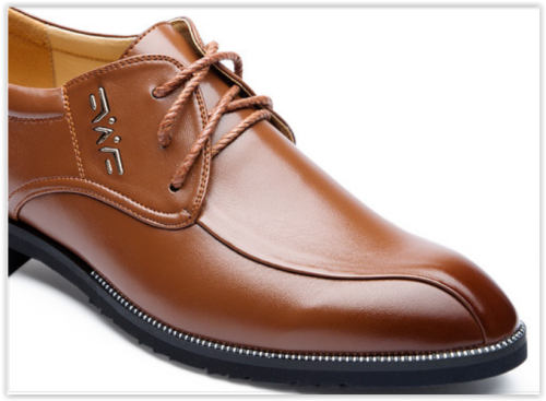 Men PU Leather Casual Shoes Classic Male Oxford Wedding Shoes CRAZY 400