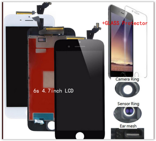 IPHONE AAA+ Black/White LCD Digitizer full assemle for iphone 6 , 6plus , 6s, 6s plus No dead pixels