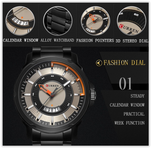 Men Watch Curren Unbeatable Beauty A Must Have Watch Sport Analog Display Crazy R280