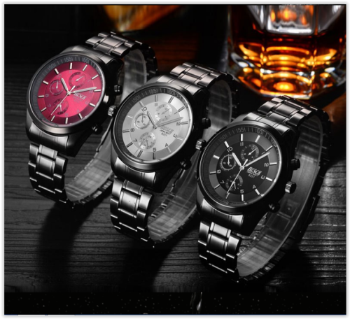 Waterproof Men Watch Stainless Steel Military Wrist Watch 2017