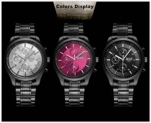 Waterproof Men Watch Stainless Steel Military Wrist Watch 2017