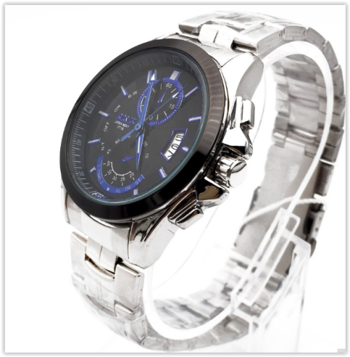 Men Stainless Steel Watches Water Resistance Auto Date Day