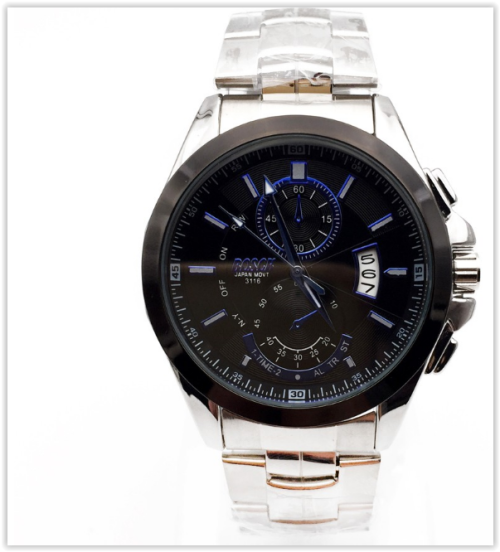 Men Stainless Steel Watches Water Resistance Auto Date Day