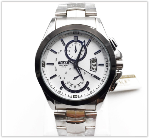 Men Stainless Steel Watches Water Resistance Auto Date Day