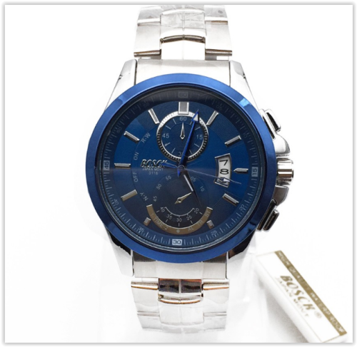 Men Stainless Steel Watches Water Resistance Auto Date Day