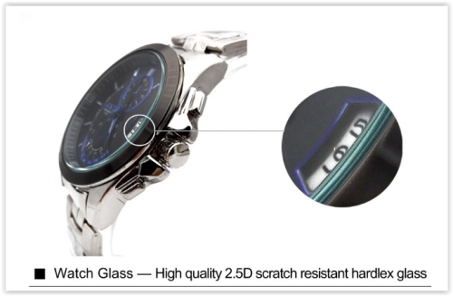 Men Stainless Steel Watches Water Resistance Auto Date Day