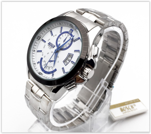 Men Stainless Steel Watches Water Resistance Auto Date Day