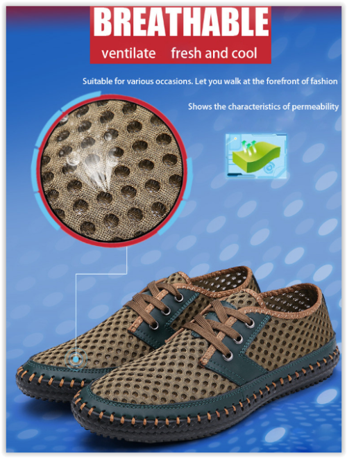 Genuine Leather Men Shoes Breathable Summer Loafers Crazy R389