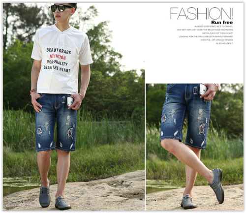 Genuine Leather Men Shoes Breathable Summer Loafers Crazy R389