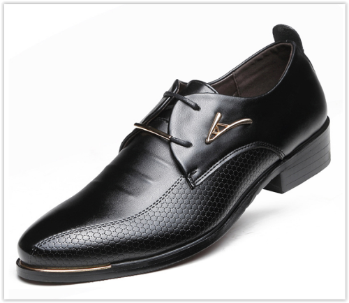 Men Lace Up Shoes Fashion Waterproof Breathable Business Wedding Shoes