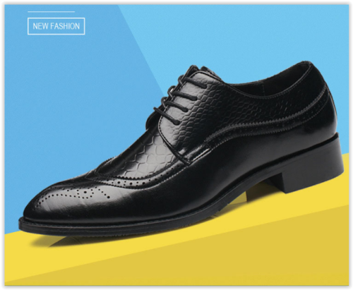 New Arrival Retro Men PU Leather Shoes Business Wedding Oxford Shoes