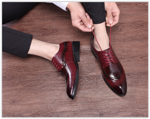 New Arrival Retro Men PU Leather Shoes Business Wedding Oxford Shoes