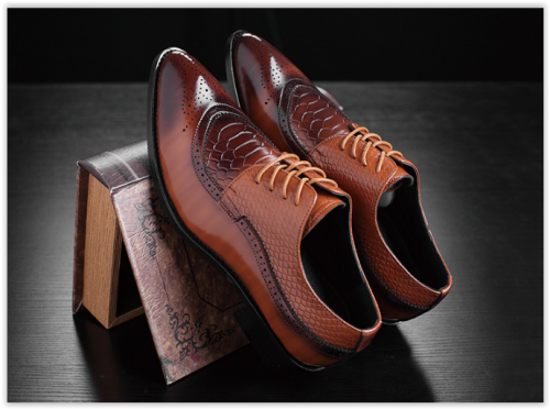 New Arrival Retro Men PU Leather Shoes Business Wedding Oxford Shoes