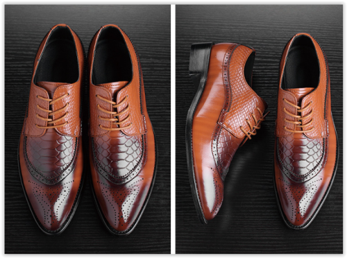 New Arrival Retro Men PU Leather Shoes Business Wedding Oxford Shoes